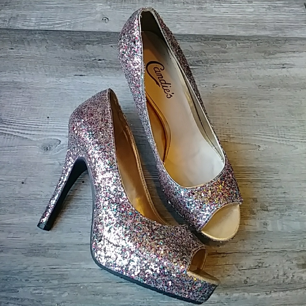Women's Glitter Heels Size 7.5